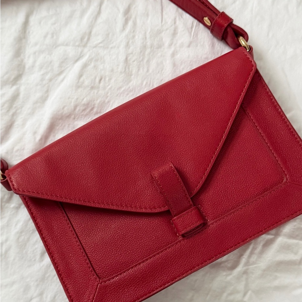 RARE VTG Talbots Red Leather Shoulder Bag 90s Style Y2K NWT Condition Bag Purse
